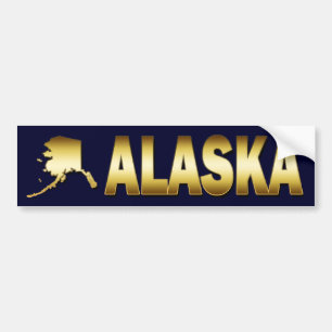 GOLD ALASKA STICKER