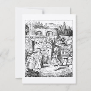 GOLD Alice in Wonderland Tea Party Birthday Invitation