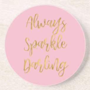 Gold Always Sparkle Darling Coaster