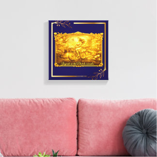 Gold Amsterdam Arched Bridges Charm Canvas Print