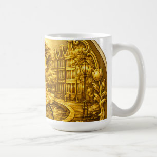 Gold Amsterdam Arched Bridges Charm Coffee Mug
