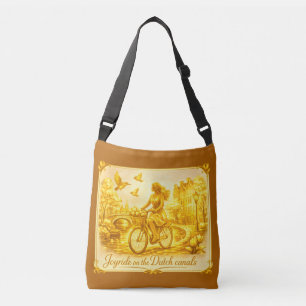 Gold Amsterdam Arched Bridges Charm Crossbody Bag