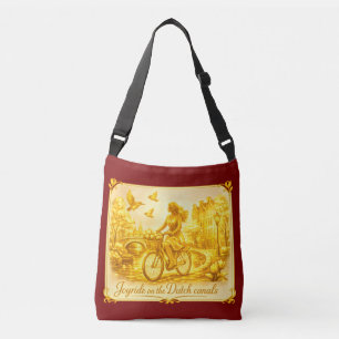 Gold Amsterdam Arched Bridges Charm Crossbody Bag