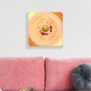 Gold Amsterdam Arched BridgeStretched Canvas Print