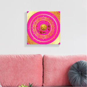 Gold Amsterdam Arched BridgeStretched Canvas Print