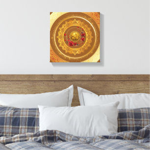 Gold Amsterdam Arched BridgeStretched Canvas Print