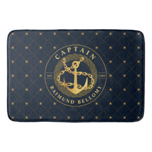 Gold Anchor Bath Mat
