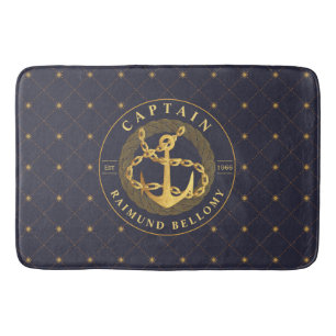 Gold Anchor Bath Mat