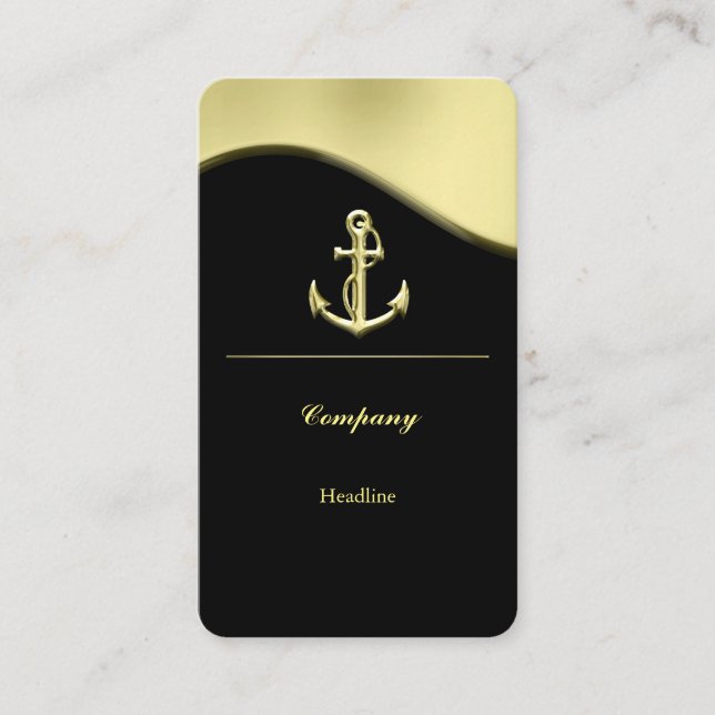 Gold Anchor Business Card (Front)