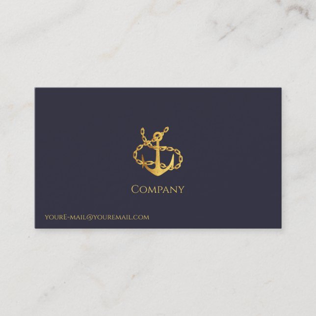 Gold Anchor Business Card (Front)
