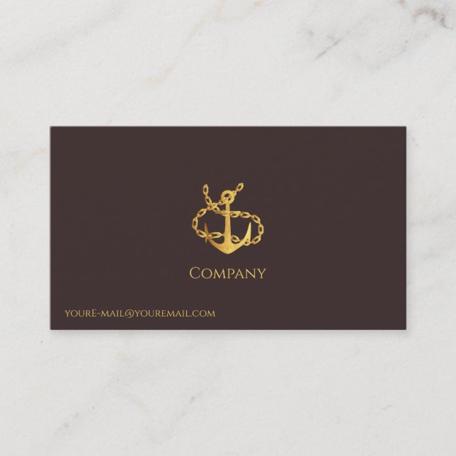 Gold Anchor Business Card (Front)