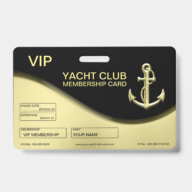 Gold Anchor ID Badge (Front)