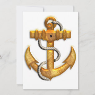 Gold Anchor Invitation