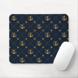 Gold Anchor Mouse Mat