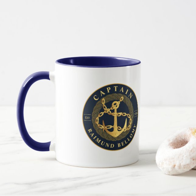 Gold Anchor Mug (With Donut)