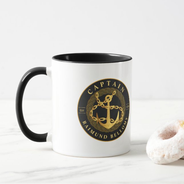 Gold Anchor Mug (With Donut)
