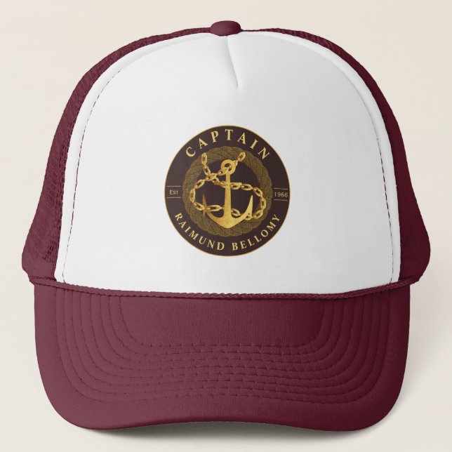Gold Anchor Trucker Hat (Front)
