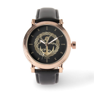 Gold Anchor Watch