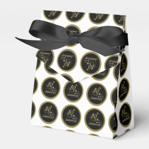 Gold and black 50th Anniversary Celebration Favour Box