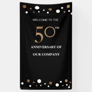 Gold and black 50th anniversary Corporate Banner