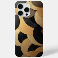 Gold and Black Abstract Geometric Pattern
