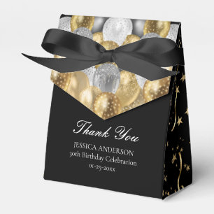 Gold and Black ANY Age Adult Birthday Favour Box