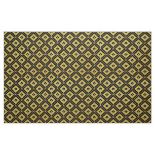 Gold and Black Art Deco Fabric