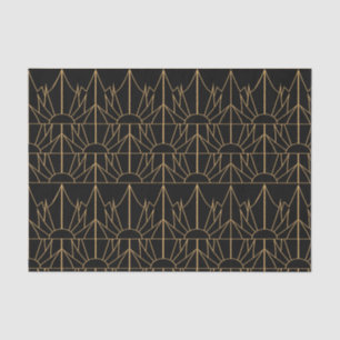 Gold and Black Art Deco Pattern Tissue Paper
