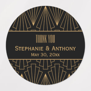 Gold and Black Art Deco Pattern Wedding