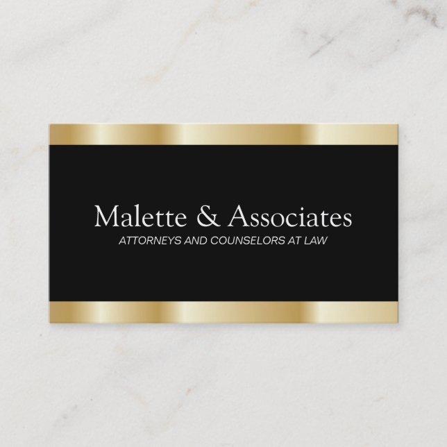 Gold and Black Business Cards (Front)
