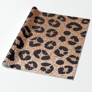Gold and Black Cheetah Print Pattern – Luxury Bold Wrapping Paper