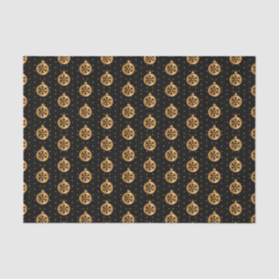Gold and Black Christmas Ornaments Tissue Paper
