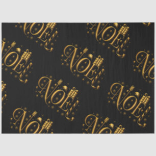 Gold and Black Contemporary Christmas Tissue Paper