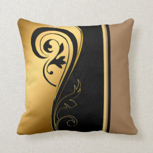 Gold and Black Cushion