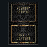 Gold and Black Damask - Place Cards<br><div class="desc">Place Card. Gold and Black Damask Design. Matching products available -⭐DIRECTIONS TO ADD NAMES/NUMBERS TO CARDS - Step 1 (Click on Personalise this template) add name and /or number on first card then add it to your cart. Step 2 - click on "continue shopping" and it will return you back...</div>
