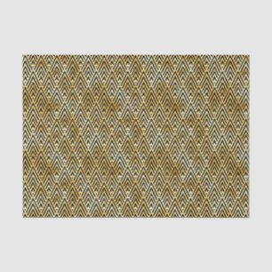 Gold and Black Diamond Art Deco Pattern Tissue Paper