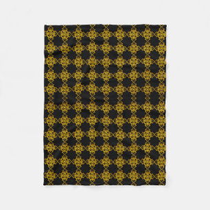 Gold And Black Fleece Blanket