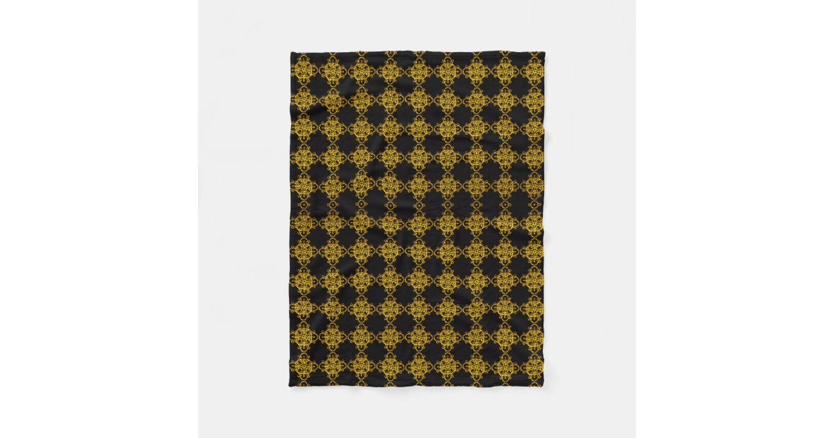 Gold And Black Fleece Blanket Zazzle
