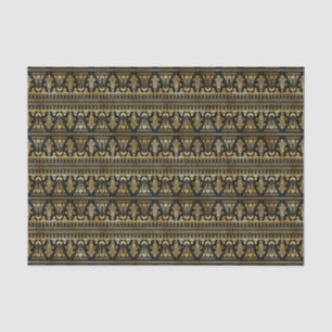 Gold and Black Floral Art Deco Pattern Tissue Paper