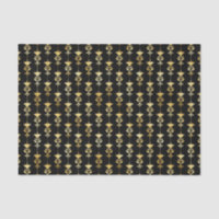 Gold and Black Floral Art Deco Pattern