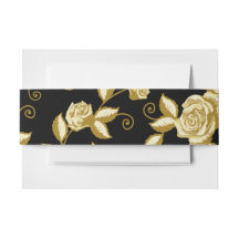 Gold and Black Floral Belly Band