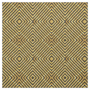 Gold and Black Geometric Patterned Fabric