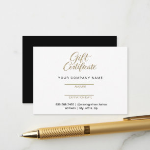 Gold and Black Glam Small Salon Gift Certificate