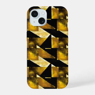 Gold and black grunge 7 iPhone 15 case