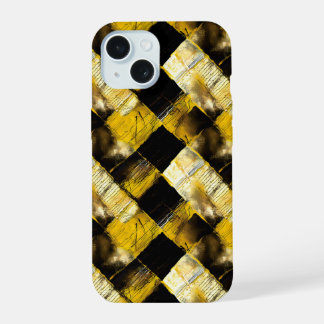 Gold and black grunge 9 iPhone 15 case
