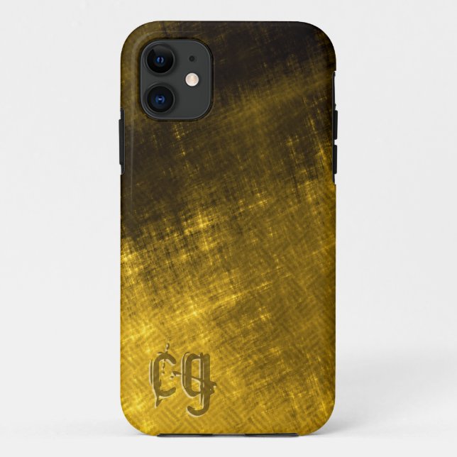 gold and black grungy tweed Case-Mate iPhone case (Back)