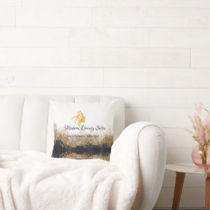 Gold and black Hairstylist Salon Cushion