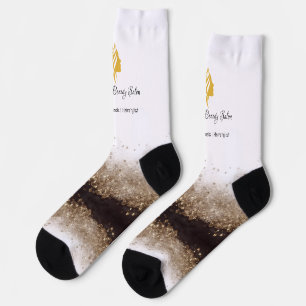 Gold and black Hairstylist Salon Socks