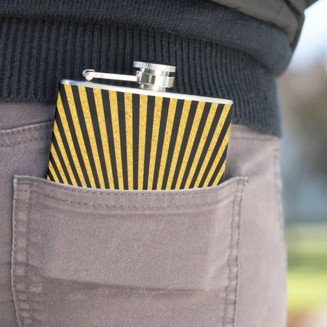 Gold and Black Hip Flask (In Situ)