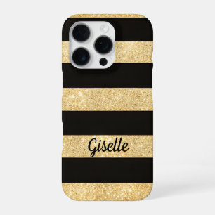 Gold and Black IPhone 16 Pro Case